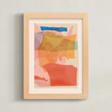 "TISSUES II" - Art Print in Dark Orangesque by Stefania Copertini - Framed
