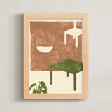 "The Room 1" - Art Print in Rust by Sumak Studio - Framed