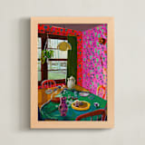 "After Tea" - Art Print in Sienna by Jess Franks - Framed