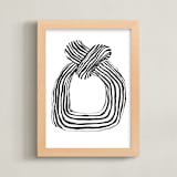 "Flowy" - Art Print in Noir by Pati Cascino - Framed