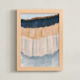 "Light Rustic Formation I" - Art Print in Slate Blue by Angel Walker - Framed