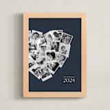 "Modern Heart Snapshot Mix® Cool Tones" - Framed Photo in Midnight Blue by Minted - Framed