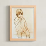 "precious moment" - Art Print in Sepia by Tae Lee - Framed