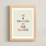 "Rainbow in a Cloud" - Art Print in Rainbow by Hanna M - Framed