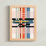 "Weaving" - Art Print in Blush by Stefania Copertini - Framed