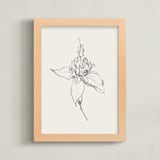 "Fuchsia 1 of 2 Diptych" - Art Print in Off White / Black by Miranda Mol - Framed