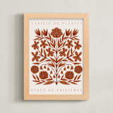 "Les Plantes I" - Art Print in Rust by Katharine Watson - Framed