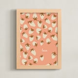 "Laia" - Personalized Art Print in Salmon by Alex Roda - Framed