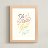 "Going Places" - Art Print in Rust by Yours Madly - Framed