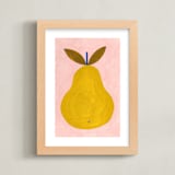 "Barlett Pear" - Art Print in Mustard by Ana Toro - Framed