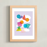 "colorful shapes" - Art Print in lavander by Baumbirdy - Framed