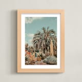 "Cali Cacti" - Art Print in Powder Blue by Irene Suchocki - Framed
