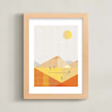 "Desert Adventure" - Art Print in Sand by Robert and Stella - Framed