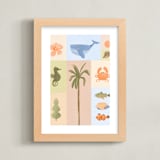 "Coastal Paradise" - Art Print in Sand by Kate Blalock - Framed