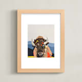 "Konza" - Art Print in prairie blue by Marla Beyer - Framed
