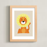 "Mr. Lion" - Art Print in Sand by Ashlee Townsend - Framed
