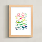 "Spring is in the Air" - Art Print in Spring Green by Jean Choe Art and Design - Framed