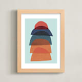 "paper stack" - Art Print in cosmic mint by Carrie Moradi - Framed