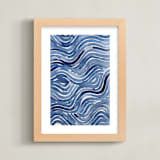 "Playful Tide" - Art Print in Gulf by Kristine Sarley - Framed