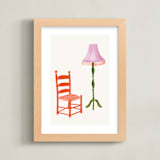 "A Doll's House 2" - Art Print in Pretty Pink by Sarah Knight Davis - Framed