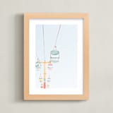 "Building Memories No.2" - Art Print in Azure Mist by Tania Medeiros - Framed