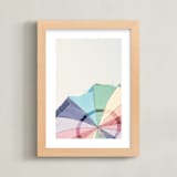 "Rainbow Summer" - Art Print in white by Caroline Mint - Framed