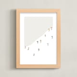 "happy skiers" - Art Print in Ice by Ellen Schlegelmilch - Framed