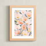 "Speckled Garden" - Art Print in White by Whitney Rainsdon - Framed