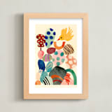 "Keep the balance" - Art Print in Off White by Mojca Dolinar - Framed