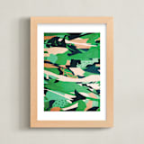 "Fresh Frequency" - Art Print in Fresh Green by ThirtyOne Illustrations - Framed
