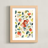 "Strawberry Thief" - Art Print in Strawberry by Sarah Knight - Framed