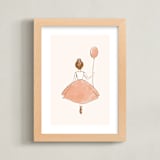 "My Little Ballerina" - Art Print in Peach by Belia Simm - Framed