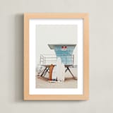 "Guard Tower" - Art Print in Ocean by Kamala Nahas - Framed