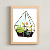 "Terrarium 1" - Art Print in Fern by Kelly Nasuta - Framed