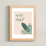 "Wild Child Plants" - Art Print in Wild Green by Amanda Houston - Framed