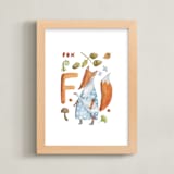 "F is for Fox" - Art Print in Fox orange by Anastasia Semanina - Framed