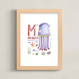 "M is for Medusa" - Art Print in Medusa violet by Anastasia Semanina - Framed