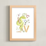 "V is for viper" - Art Print in Viper green by Anastasia Semanina - Framed