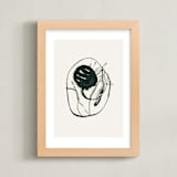 "Black 02" - Art Print in Ivory Black by Catilustre - Framed