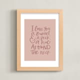 "A Bushel and a Peck" - Art Print in Dusty Rose by Amanda Houston - Framed
