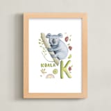 "K is for Koala" - Art Print in Koala grey by Anastasia Semanina - Framed