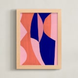 "Summer Jazz" - Art Print in Passionate Pink by cyrille gulassa - Framed