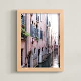 "Canals of Venice" - Art Print in rose by Alison Holcomb - Framed