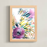 "Aubergine Bloom" - Art Print in Aubergine Rose by Kara Aina - Framed