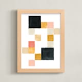 "Stacked No.2" - Art Print in Clay Multi by Cait Courneya - Framed