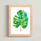 "palm leaf 3" - Art Print in green by Tae Lee - Framed
