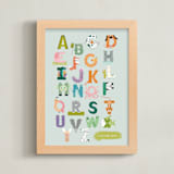 "Alphabet farm" - Personalized Art Print in Seafoam by Char-Lynn Griffiths - Framed