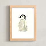 "The Cold Fuzzies" - Art Print in Pale yellow by Lizzie Bowman - Framed