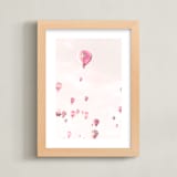 "Bon Voyage!" - Art Print in Blush pink by Caroline Mint - Framed