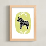 "Dear Dala" - Art Print in Celery by Alicia Youngken - Framed